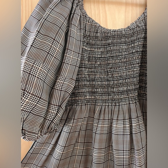 La Ligne dress in plaid with puff sleeves - Picture 6 of 7